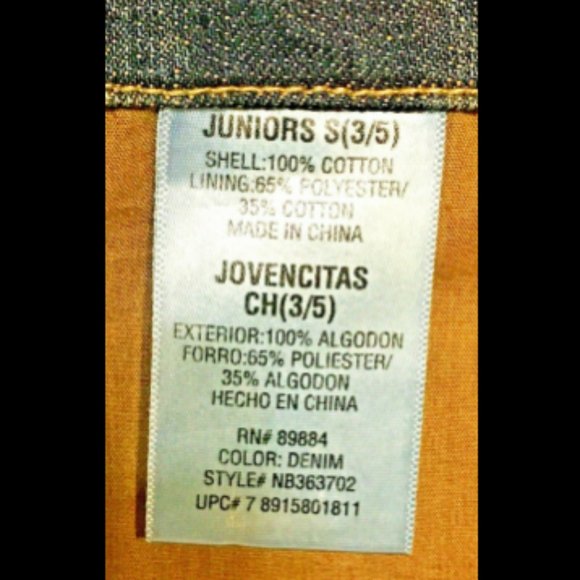 No Boundaries Jacket Moto Blue Jean Denim Jrs Sz Small 3 / 5 VG - Picture 5 of 8